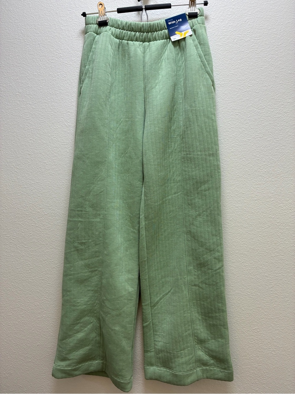 Old Navy Mint Green Women’s Wide-Leg Sweatpants Bounce Fleece Recycled XS